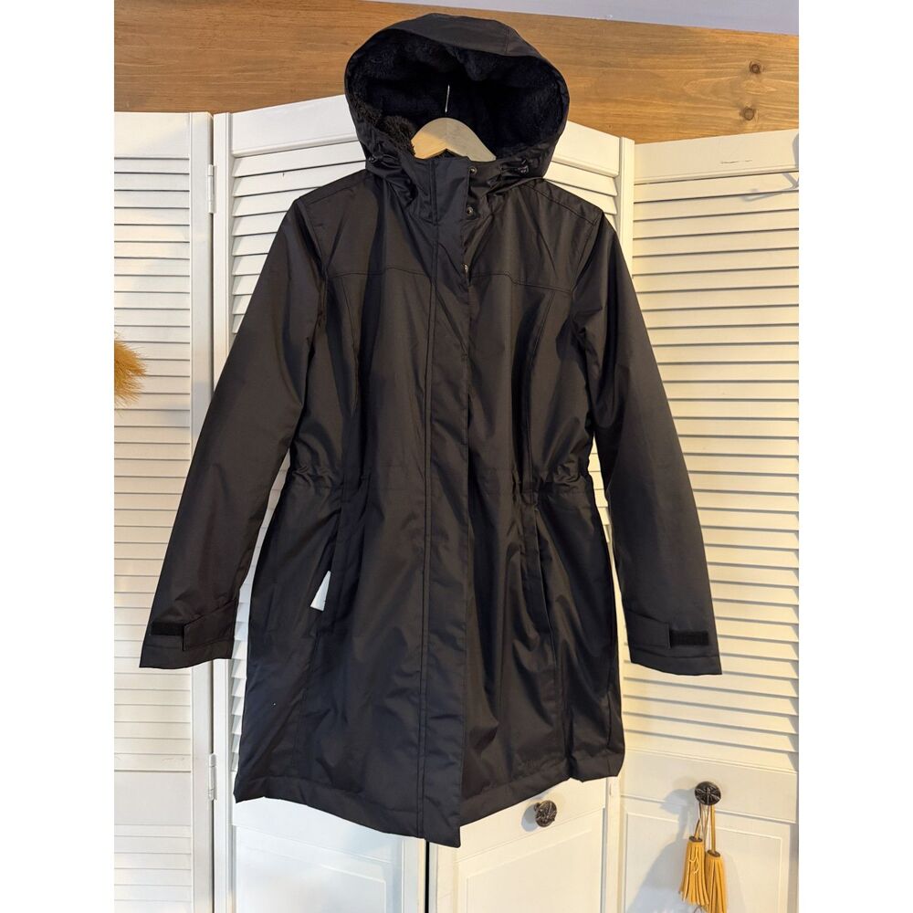 LL Bean Women's  Hooded Jacket Large Black